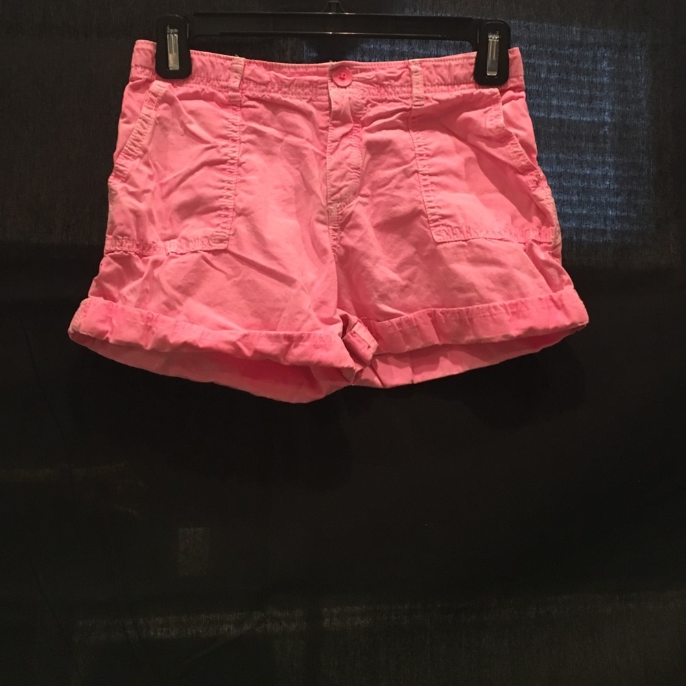 Pink jean shorts