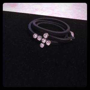 Lulu Avenue Black leather bracelet