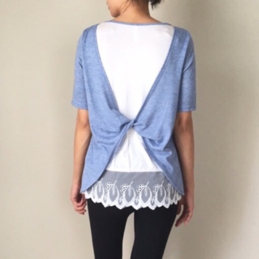 Stella tunic top with lace hem || - Picture 7 of 8
