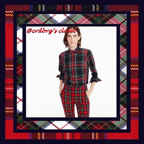 NWT, JCrew Holiday Plaid Button Down Shirt - Picture 3 of 3