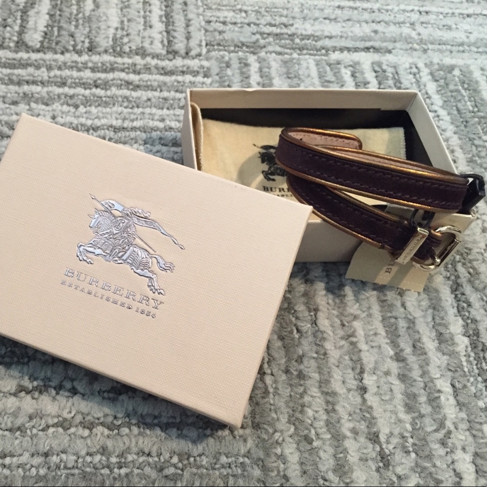 Burberry Leather Wrap Bracelet