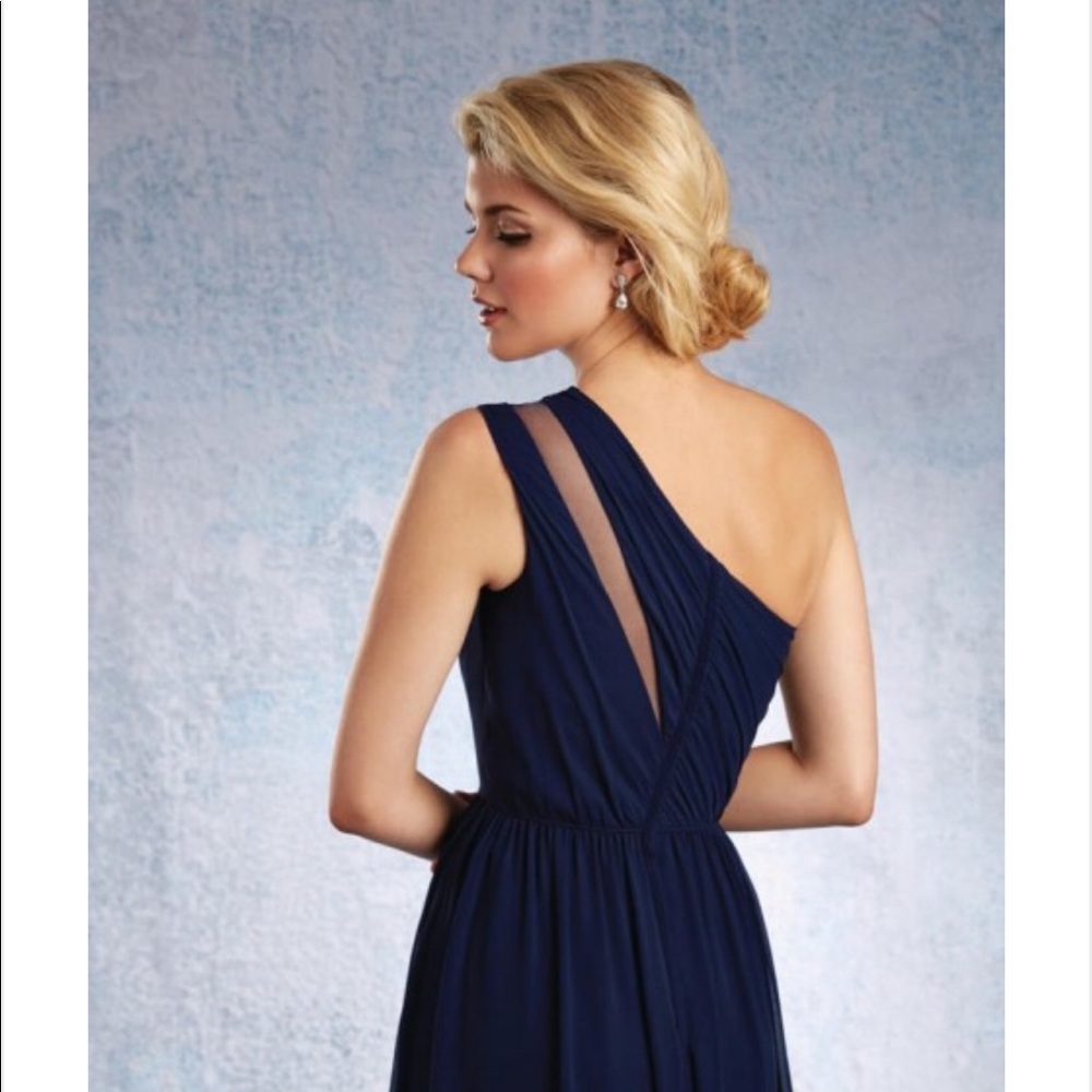 Alfred Angelo Sheer one Shoulder dress