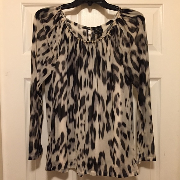 Worthington Tops - Leopard Long Sleeve Top NWOT