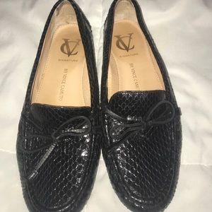 Women Vince Camuto Croc Leather Loafers 👞