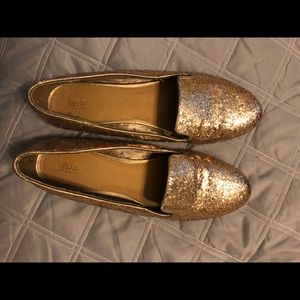 Sparkly Gold Flats