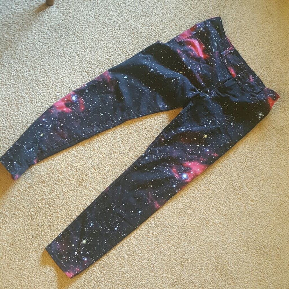 LoveSick Galaxy Print Super Skinny Jeans