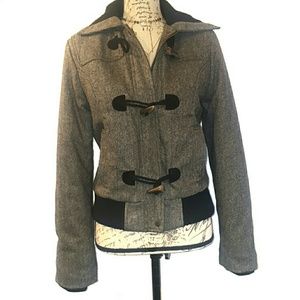 American Eagle bomber jacket Black Grey sz Medium