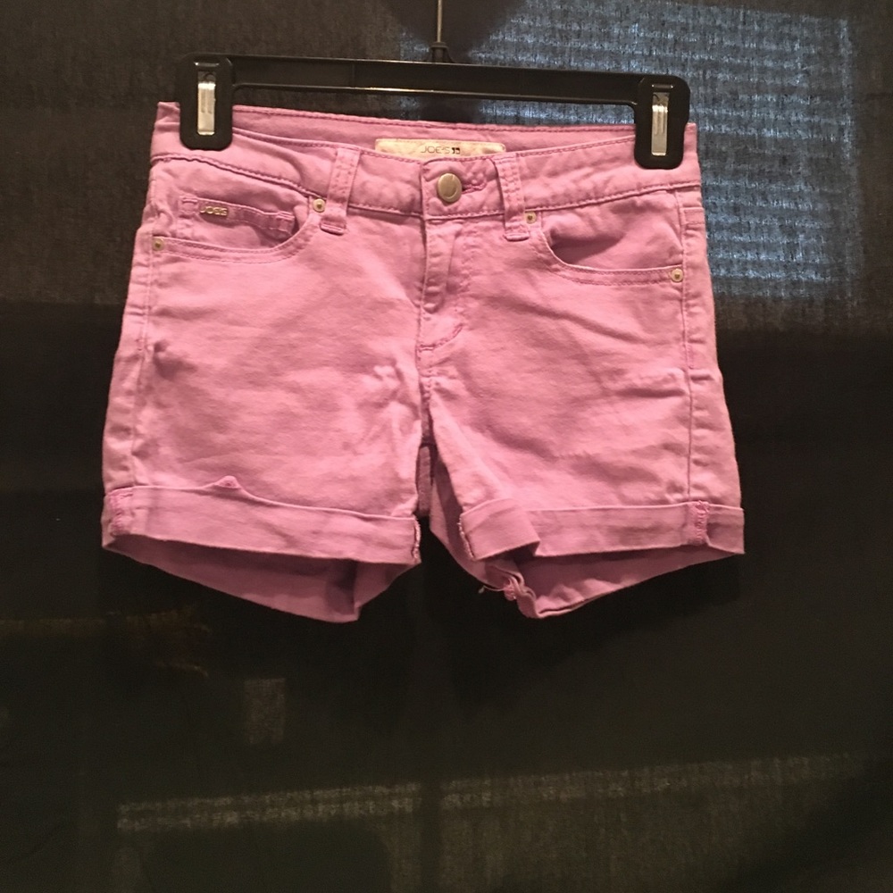 purple jean shorts