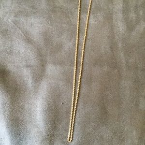 14k yellow gold rope chain necklace