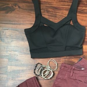Black crop top