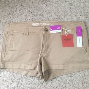 Mossimo khaki low rise short shorts NWT