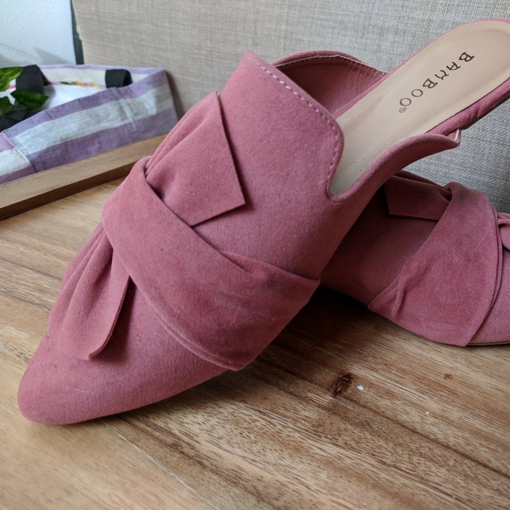 Pink slip-ons