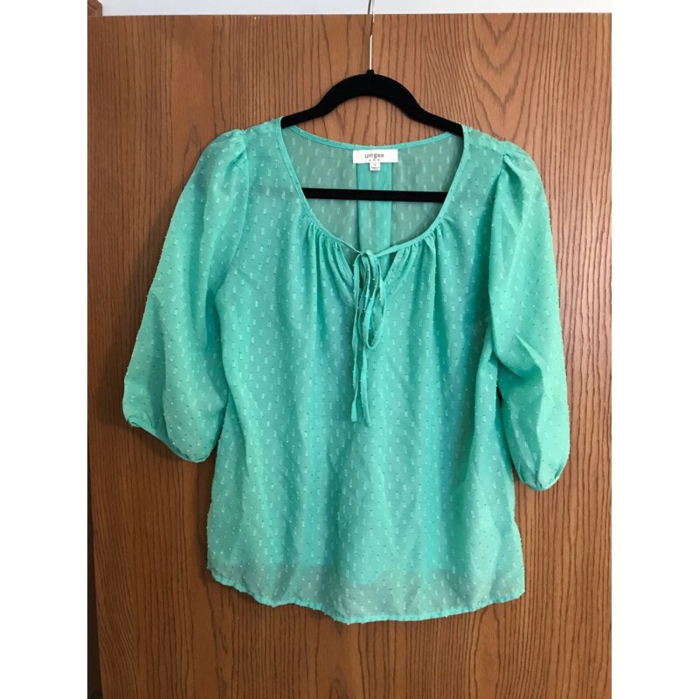 Mint green blouse