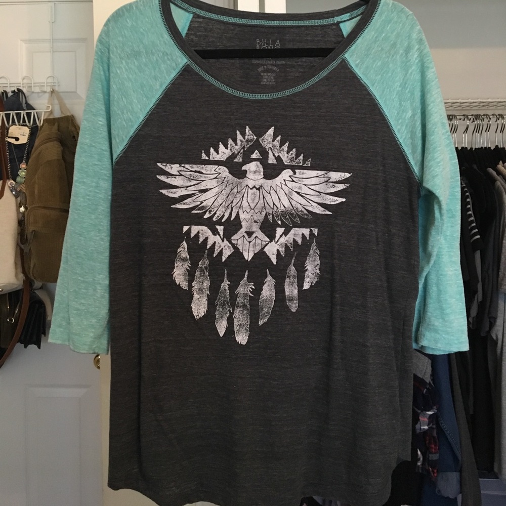 Billabong baseball style graphic tee