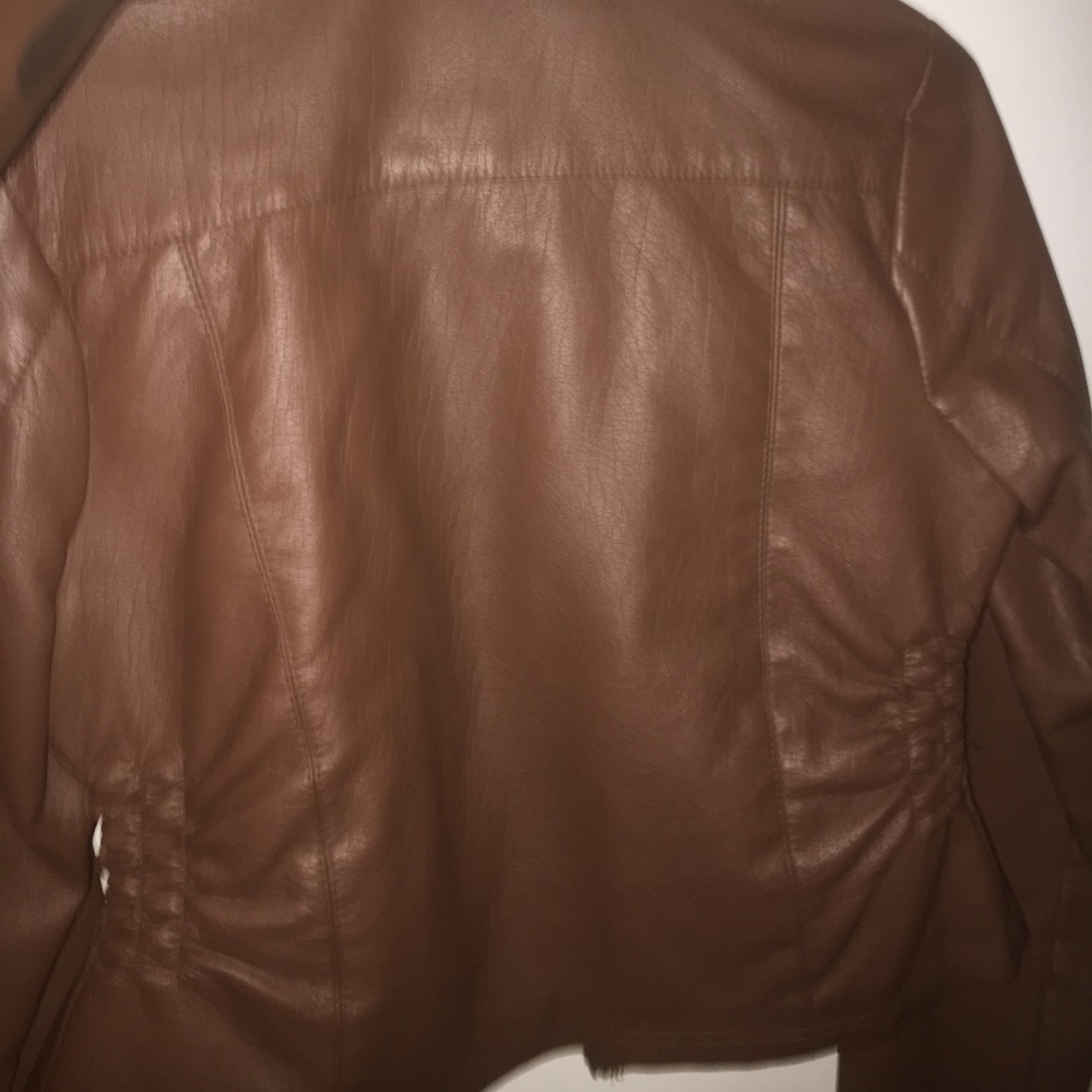 Leather jacket (brown) - Picture 2 of 2