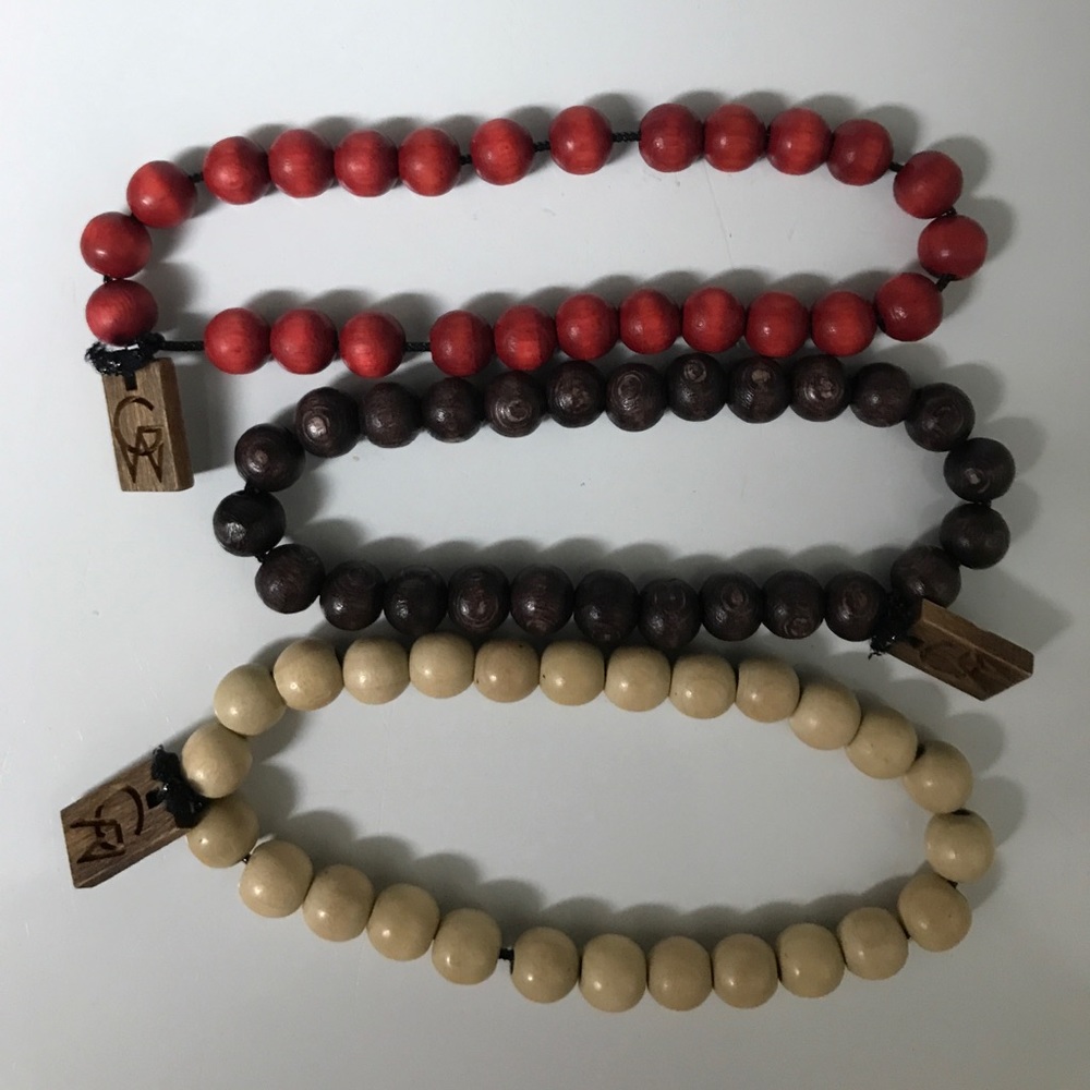 Goodwood NYC Tri-color Bracelet Red/Brown/Cream