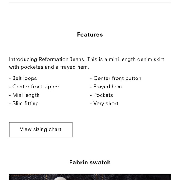 Reformation Denim Skirt - Picture 3 of 7