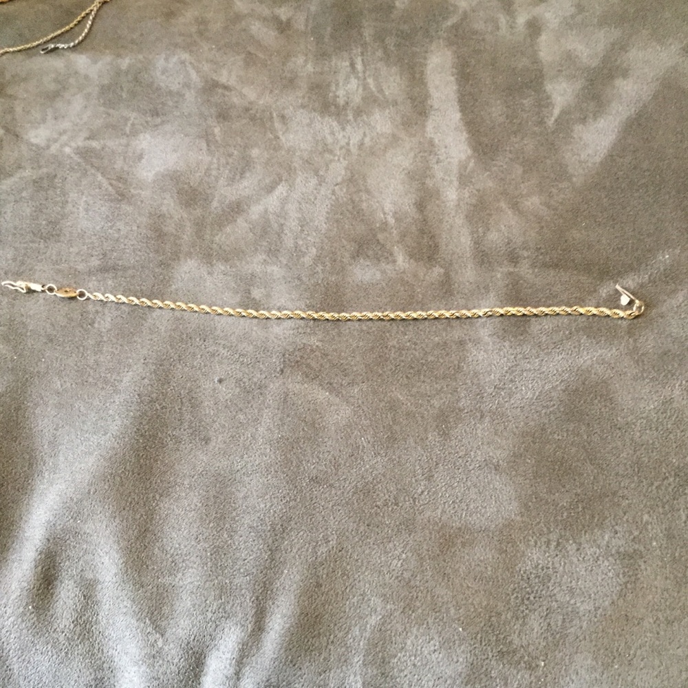 14k yellow gold silk rope bracelet