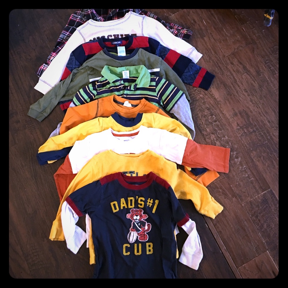 10 size 3T long sleeve shirts