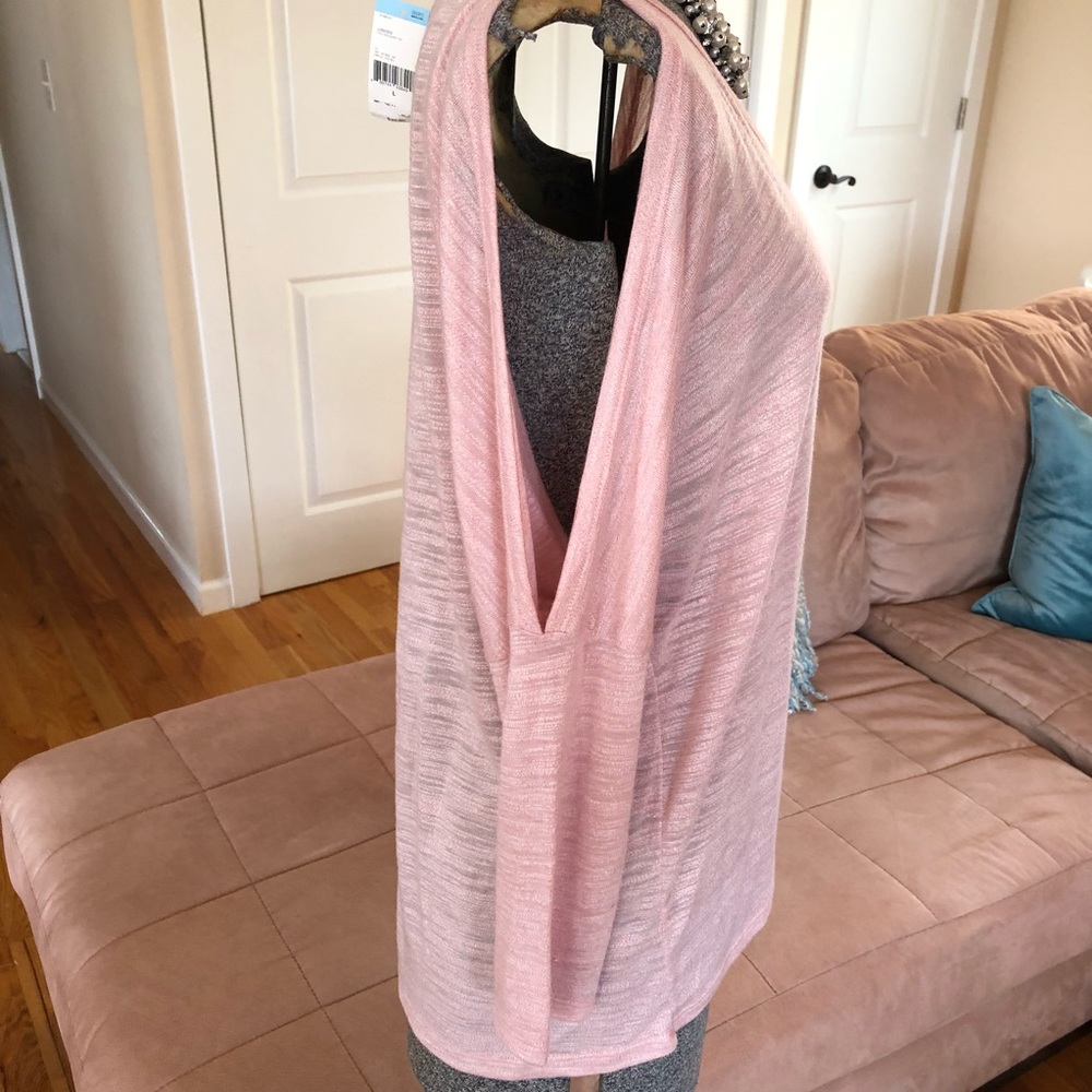 NWT LARGE PINK SHOULDER CUTOUT TOP - Picture 3 of 7