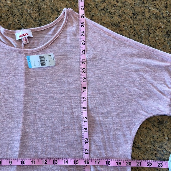 NWT LARGE PINK SHOULDER CUTOUT TOP - Picture 5 of 7