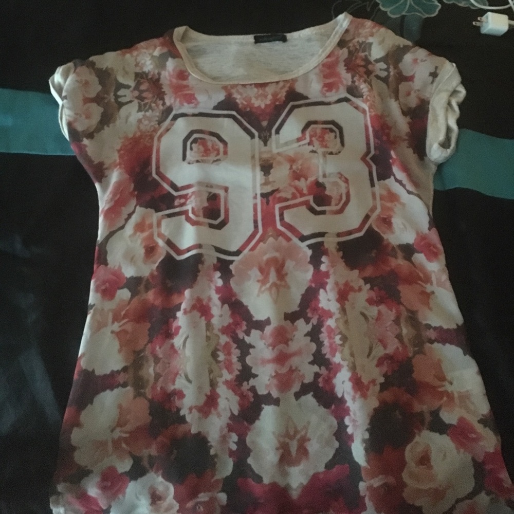Blouse (floral print) orange , brown , black etc