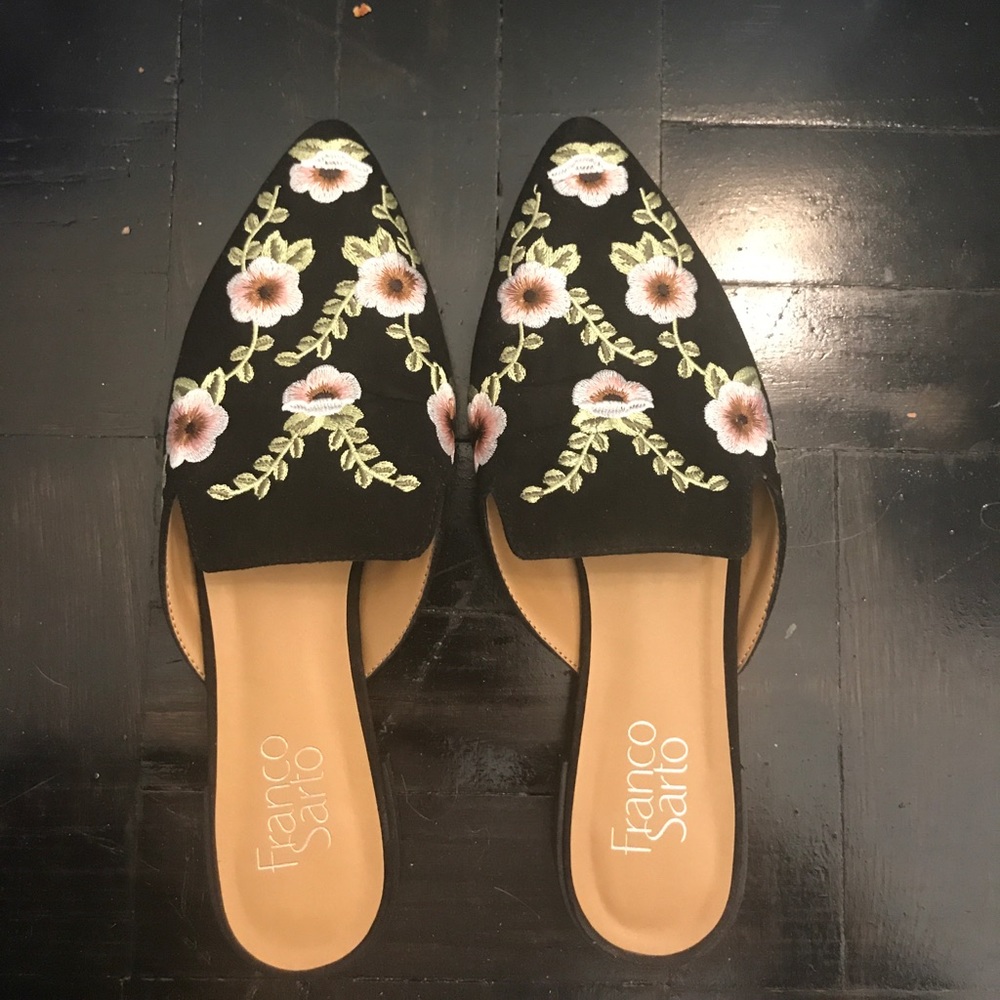 Franco Sarto embroidered floral loafers