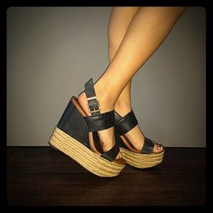Jessica Simpson weave wedges