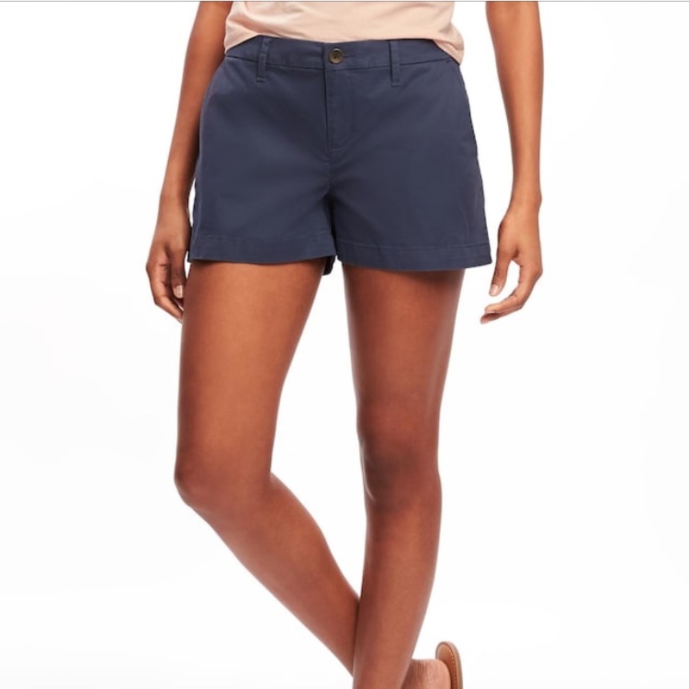 Navy blue chino shorts