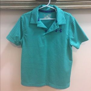 Under Armour green and blue polo