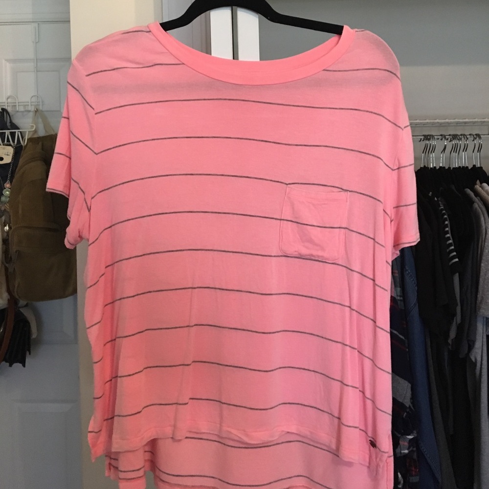 American Eagle soft and sexy pink striped tee