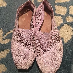 Toms lace shoes, light purple