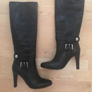 Karen Millen Knee high boots black Leather #39
