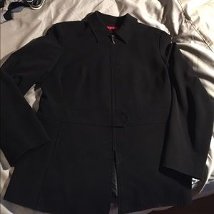 Gloria Vanderbilt Black Zipper Jacket
