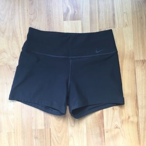 Nike black compression running shorts