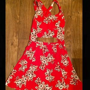Floral cross back cut out sundress