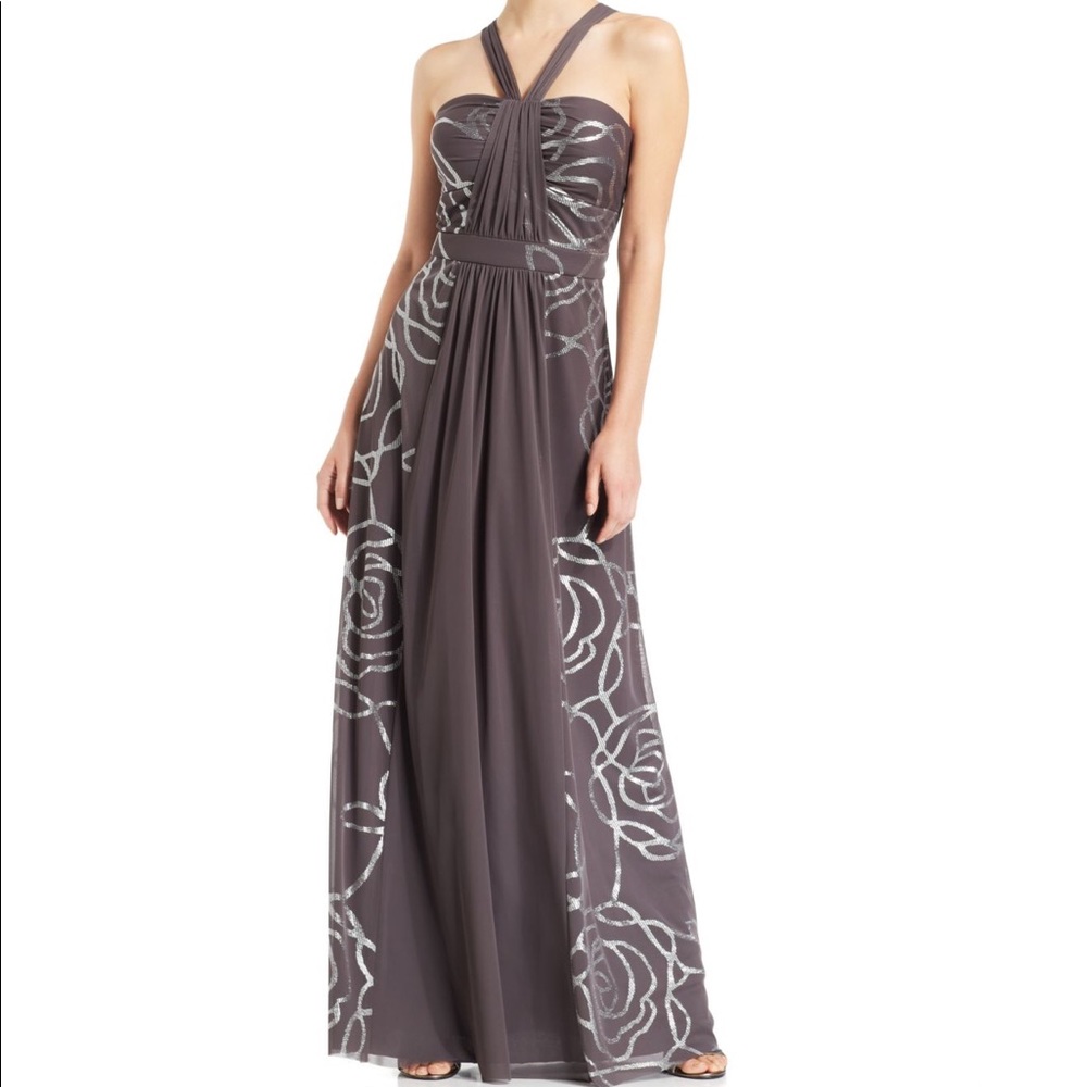 NWT- Nine West graphite metallic rose gown - 14