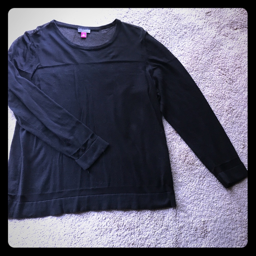 Vince Camuto mesh-piece shirt