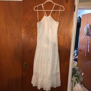 Free People Size 10 White Lace Midi Dress