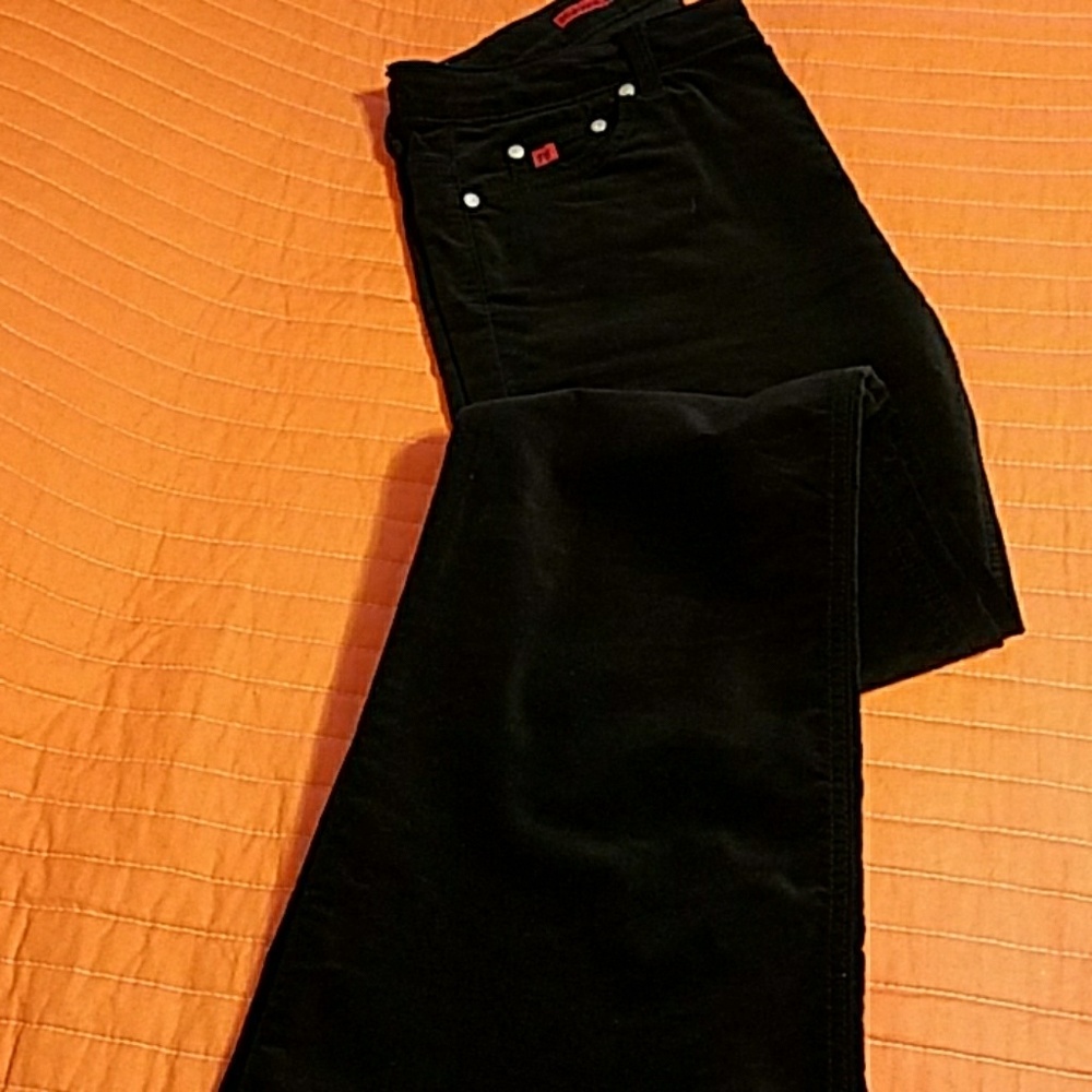 Black velvet pants/ slacks/ jeans