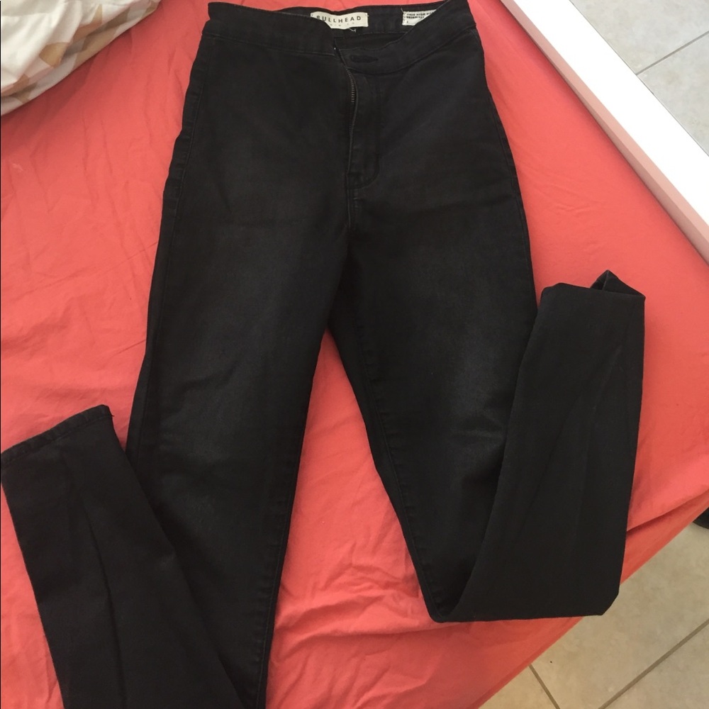 Bullhead Uber High Rise Black Skinny Jeans