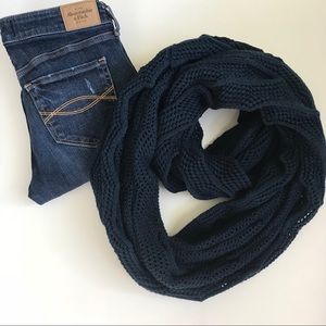 Navy Blue Infinity Scarf