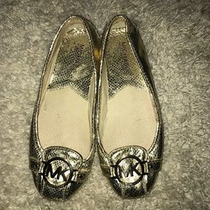 Michael Kors Gold Flats