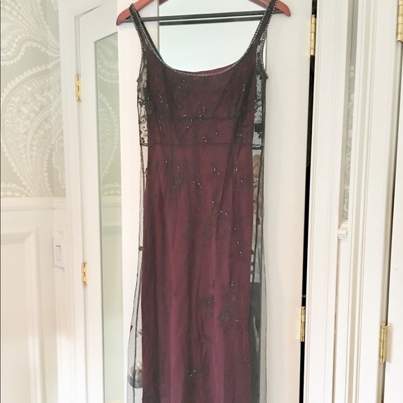 Tahari Gown silk lining, lace overlay (2pieces) - Picture 1 of 8