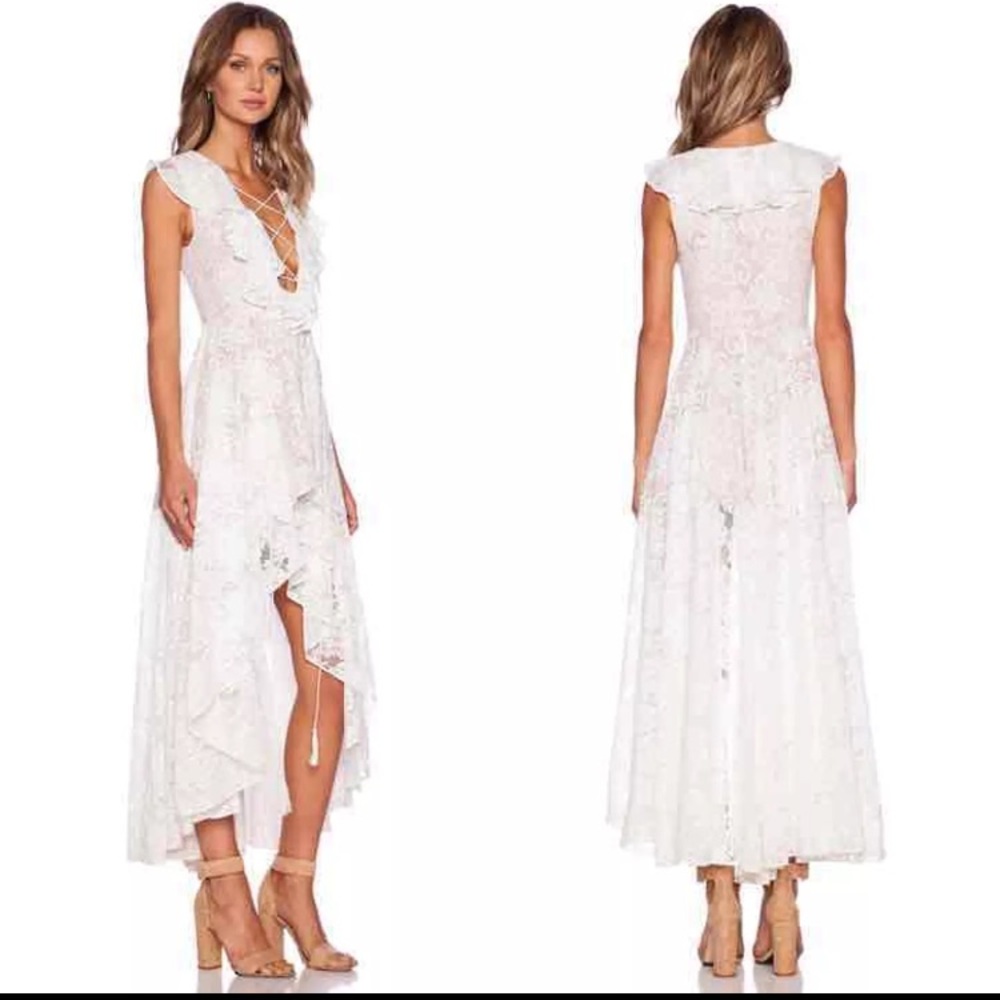 The jetset diaries x revolve white lace maxi dress