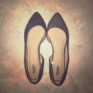 Jeweled Gray Flats