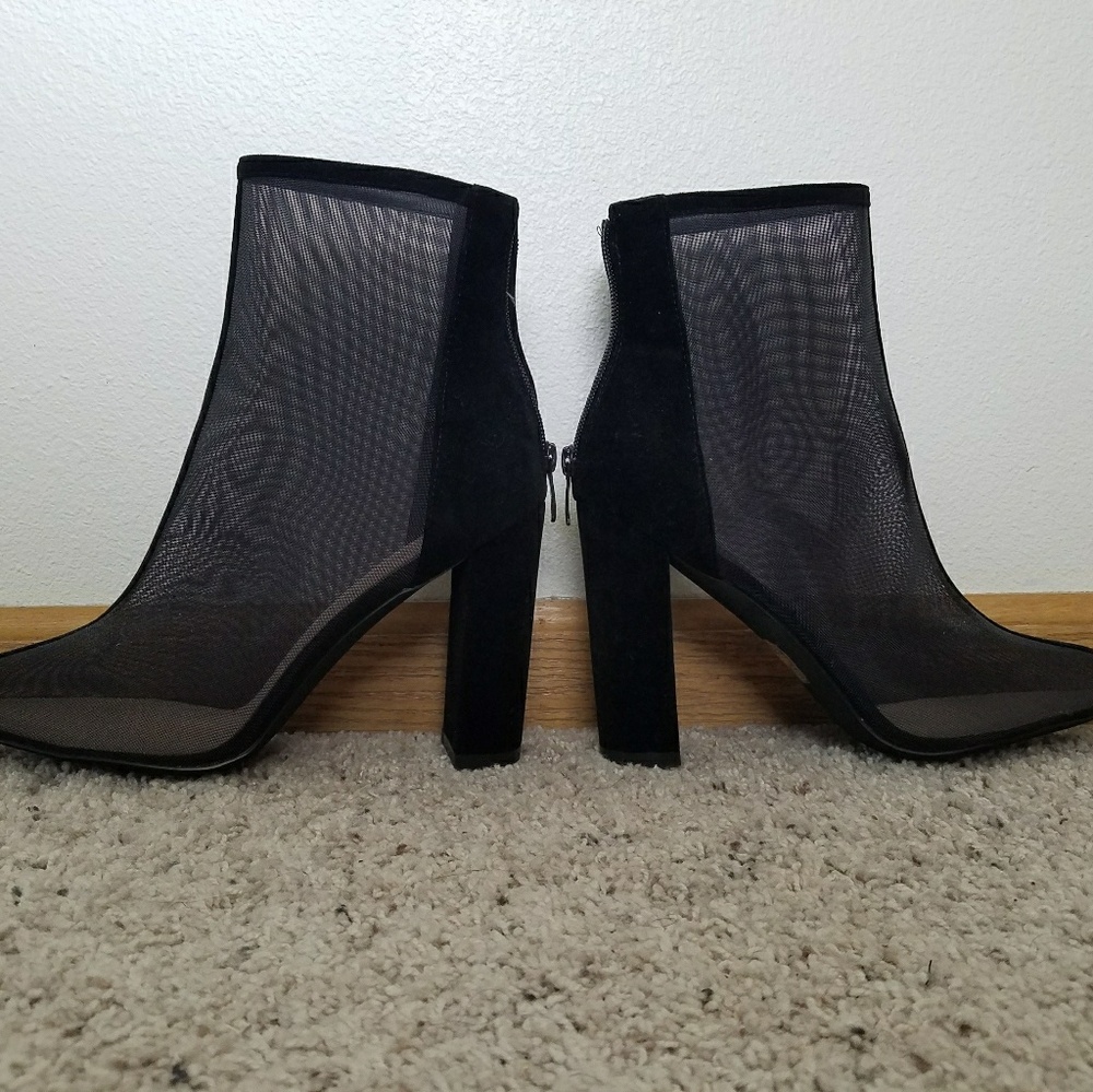 Public Desire Size 10 Nylon & Suede Booties