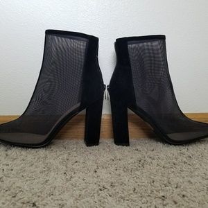 Public Desire Size 10 Nylon & Suede Booties