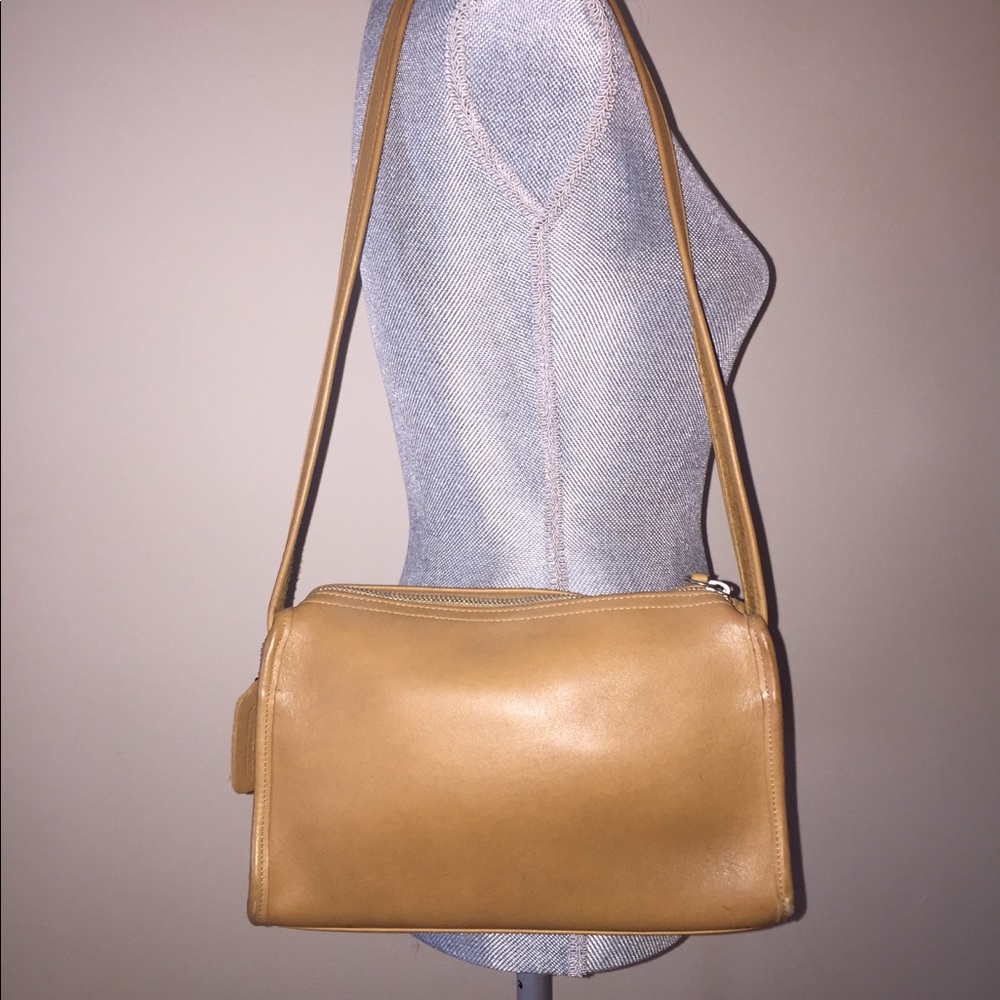 Vintage Tan Leather Coach Bag