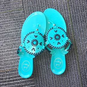 teal jack rogers georgica jelly sandals
